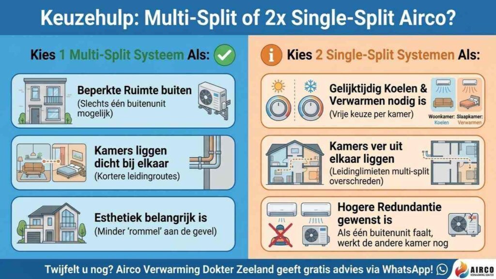 multisplit airco 2 binnenunits inclusief montage